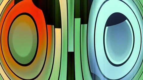 Abstract soft rainbow color moving oval block background New quality universal Video stock 80282412