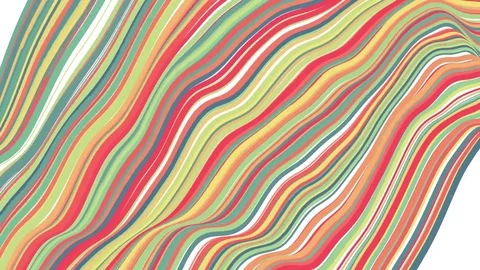 Abstract soft red yellow color thread lines flowing waving animation background Video stock 82257757