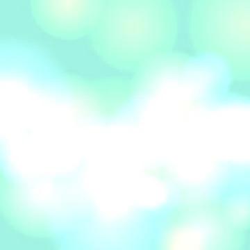 Abstract soft teal and white bokeh lights background with copy space for cr.. Stock Illustration