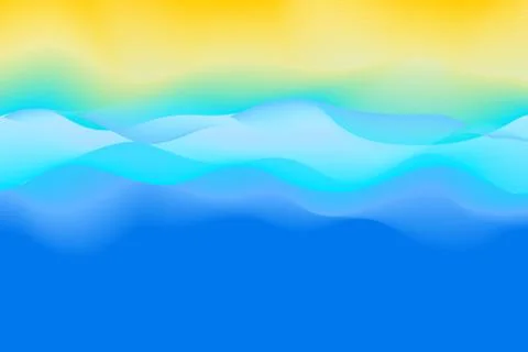 Abstract soft wave of blue ocean on sandy beach. Stock Illustration