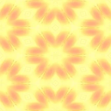 Abstract soft yellow texture with flower pattern made seamless Stock Illustration