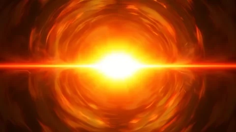 Abstract Solar Burst Background With Orange Light Core and Energy Beam Видео 332299557