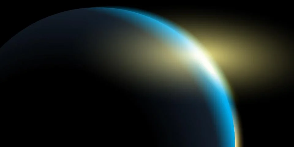 Abstract Solar Eclipsed blue lights Vector Background Modern vector illustr.. Stock Illustration