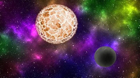Abstract solar system background. Cosmic background Stock Illustration