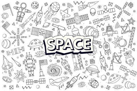 Abstract solar system. Illustrazione stock