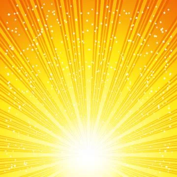 Abstract solar vector background with rays and stars Illustrazione stock