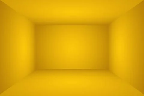 Abstract solid of shining yellow gradient studio wall room background. 3D Room. Stock Illustration