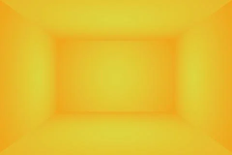 Abstract solid of shining yellow gradient studio wall room background. 3D Room. Stock Illustration