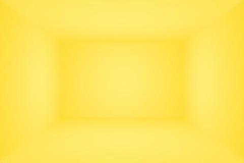 Abstract solid of shining yellow gradient studio wall room background. 3D Room. Stock Illustration