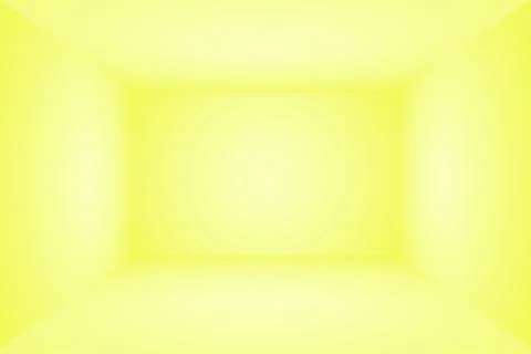 Abstract solid of shining yellow gradient studio wall room background. 3D Room. Stock Illustration