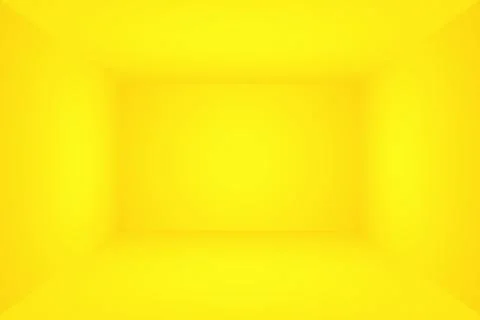 Abstract solid of shining yellow gradient studio wall room background. 3D Room. Illustrazione stock