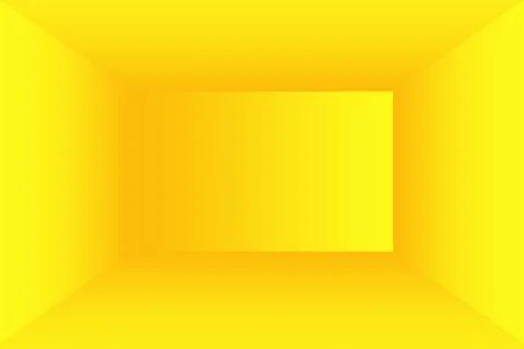 Abstract solid of shining yellow gradient studio wall room background. Stock Illustration