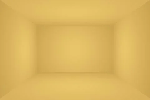 Abstract solid of shining yellow gradient studio wall room background. 3D Room. 스톡 일러스트
