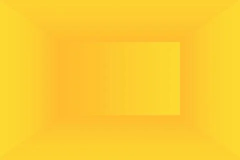 Abstract solid of shining yellow gradient studio wall room background. Stock Illustration