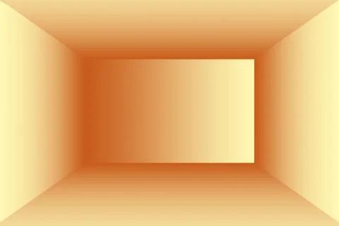Abstract solid of shining yellow gradient studio wall room background. Illustrazione stock