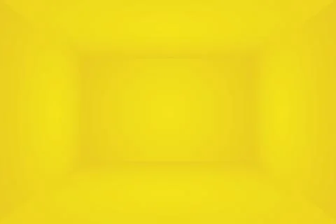 Abstract solid of shining yellow gradient studio wall room background. 3D Room. Stock Illustration