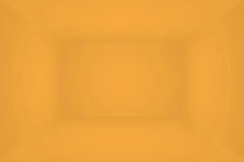 Abstract solid of shining yellow gradient studio wall room background. 3D Room. Illustrazione stock