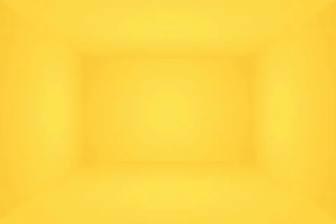 Abstract solid of shining yellow gradient studio wall room background. 3D Room. Illustrazione stock