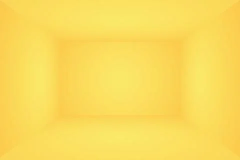 Abstract solid of shining yellow gradient studio wall room background. 3D Room. Illustrazione stock