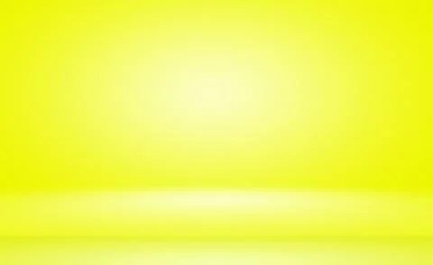 Abstract solid of shining yellow gradient studio wall room background. Illustrazione stock