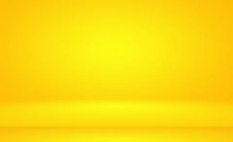 Abstract solid of shining yellow gradient studio wall room background. イラスト素材