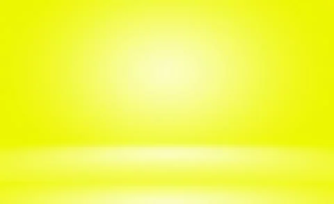 Abstract solid of shining yellow gradient studio wall room background. Illustrazione stock