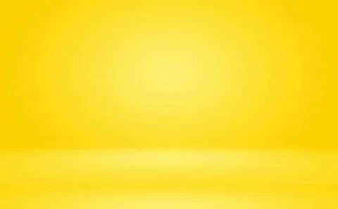 Abstract solid of shining yellow gradient studio wall room background. Illustrazione stock