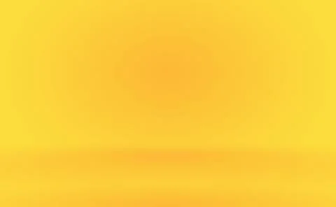 Abstract solid of shining yellow gradient studio wall room background. Stock Illustration