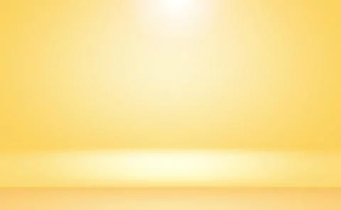 Abstract solid of shining yellow gradient studio wall room background. イラスト素材