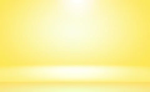 Abstract solid of shining yellow gradient studio wall room background. Stock Illustration