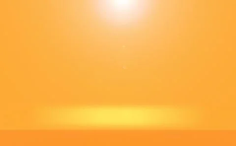 Abstract solid of shining yellow gradient studio wall room background. 스톡 일러스트