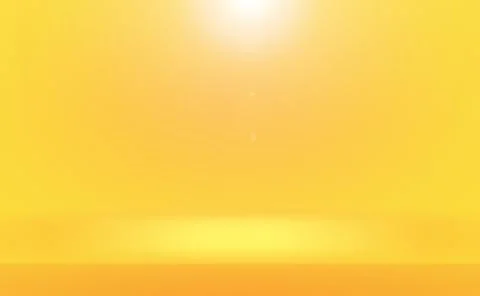 Abstract solid of shining yellow gradient studio wall room background. Stock Illustration