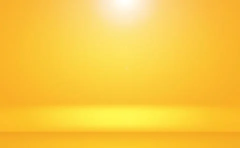 Abstract solid of shining yellow gradient studio wall room background. 스톡 일러스트