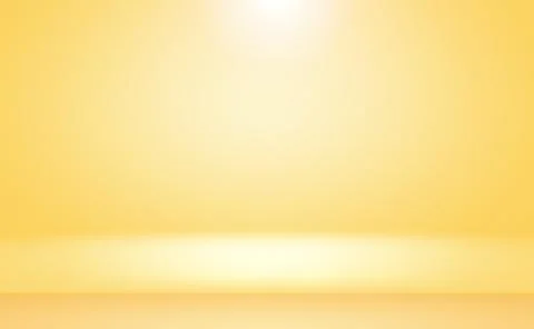 Abstract solid of shining yellow gradient studio wall room background. Stock Illustration