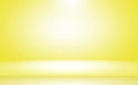 Abstract solid of shining yellow gradient studio wall room background. Stock Illustration