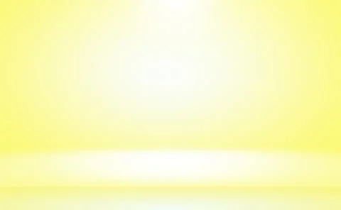 Abstract solid of shining yellow gradient studio wall room background. Stock Illustration