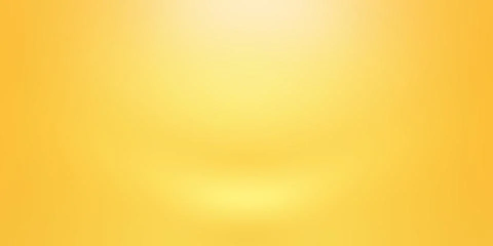 Abstract solid of shining yellow gradient studio wall room background. Illustrazione stock