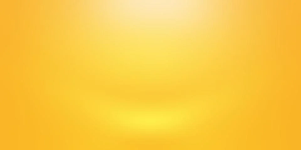 Abstract solid of shining yellow gradient studio wall room background. Stock Illustration