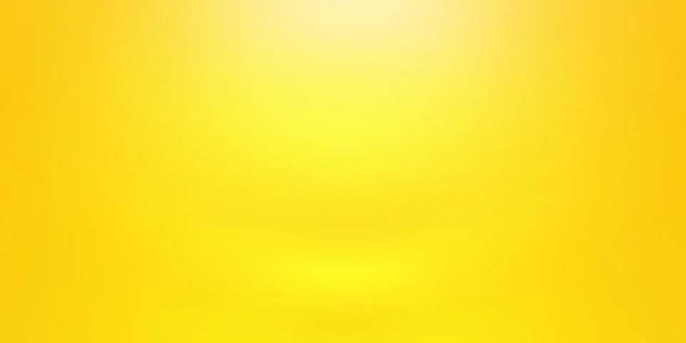 Abstract solid of shining yellow gradient studio wall room background. Illustrazione stock