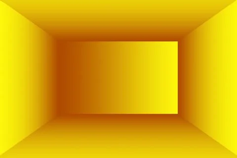 Abstract solid of shining yellow gradient studio wall room background. Stock Illustration