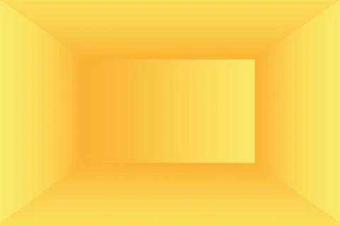Abstract solid of shining yellow gradient studio wall room background. Stock Illustration