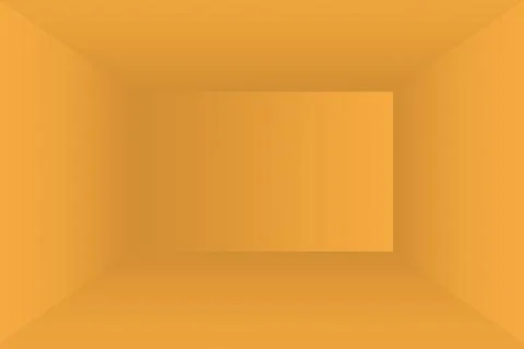 Abstract solid of shining yellow gradient studio wall room background. Stock Illustration