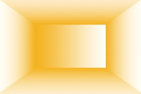 Abstract solid of shining yellow gradient studio wall room background. Stock Illustration