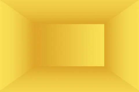 Abstract solid of shining yellow gradient studio wall room background. Stock Illustration