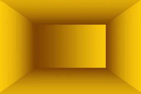 Abstract solid of shining yellow gradient studio wall room background. 스톡 일러스트