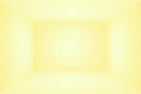 Abstract solid of shining yellow gradient studio wall room background. Stock Illustration