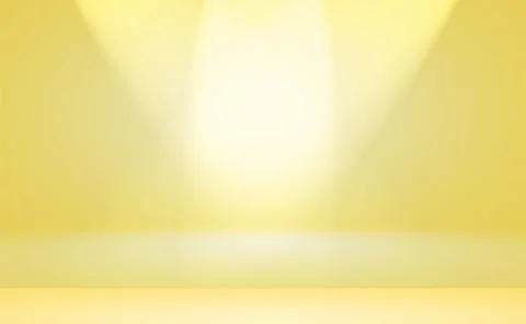 Abstract solid of shining yellow gradient studio wall room background. イラスト素材