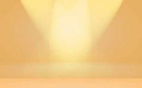 Abstract solid of shining yellow gradient studio wall room background. Stock Illustration