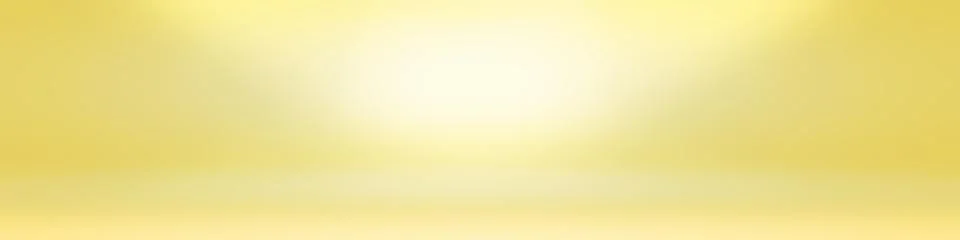 Abstract solid of shining yellow gradient studio wall room background. Stock Illustration