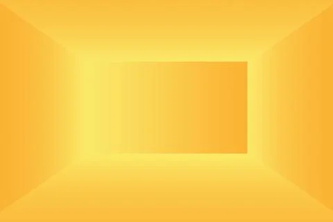 Abstract solid of shining yellow gradient studio wall room background. 스톡 일러스트
